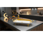 Piring Persegi Panjang dengan Pegangan P141 Padi